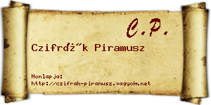 Czifrák Piramusz névjegykártya